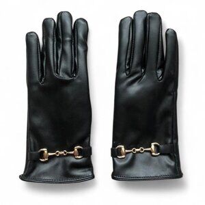 LA Express Faux Leather Gloves